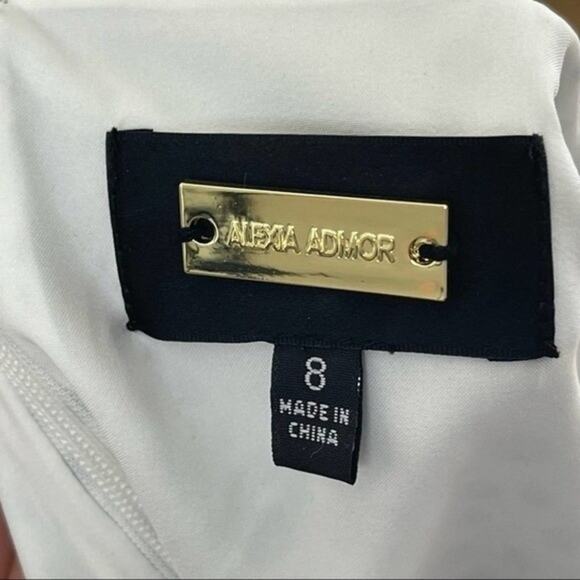 Alexia Admor Cocktail Career Dress, Black & White Polka Dots, Wedding Guest 8 - Picture 8 of 10